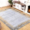 Large Modern Area Rug,Washable Non-Slip Low Pile Foldable Carpet for Living Room Bedroom Playroom Home Office,Distressed Contemporary Rug - 3 of 4