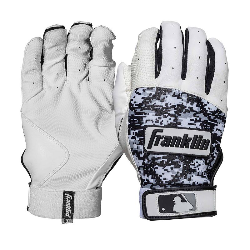 Franklin Sports Digitek Adult Batting Glove - Gray/White/Black Digi (XL), 3 of 4
