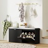 HOMCOM Shoe Bench with Padded Seat Cushion and Flip-Drawer, Entryway Bench - 2 of 4