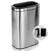 Alpine Industries Stainless Steel Rectangular Liner Open Top Commercial Indoor Trash Can 10.5 Gallon - 2 of 4