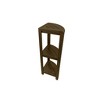32" SnazzyCorner Tall Teak Shower Shelf Dark Brown - DecoTeak: Bathroom Bench, No Assembly Required - 3 of 4