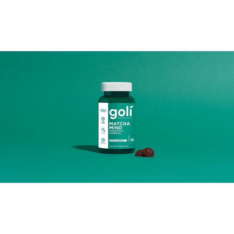 Goli Nutrition Matcha Mind Cognitive Vegan Gummies - 60ct, 5 of 10