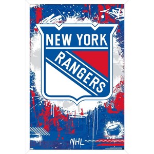 Trends International NHL New York Rangers - Maximalist Logo 23 Framed Wall Poster Prints - 1 of 4