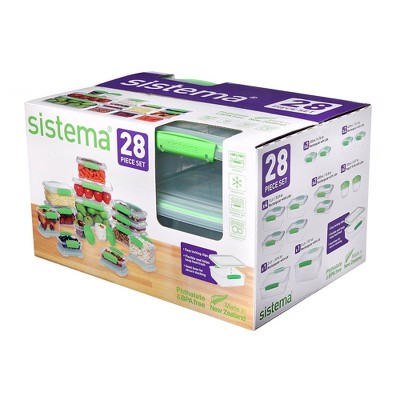 Sistema 28pc Food Storage Container Set Green
