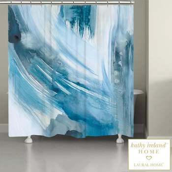 kathy ireland® HOME Abstract Blues II Shower Curtain - Blue