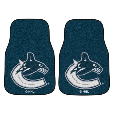 NHL Vancouver Canucks Carpet Car Mat Set - 2pc