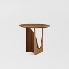 POVISON 19.69'' Mid-century Modern Round Side Table, Minimalist End Table, Walnut Color - 4 of 4