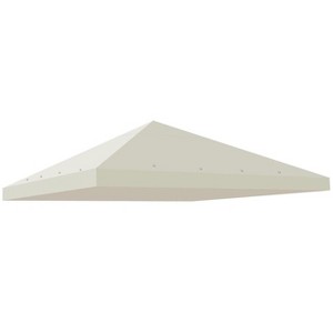 Yescom 117"x117" Gazebo Top Replacement for Smaller 10x10Ft 1-Tier Outdoor Patio Canopy Cover Party Yard Garden Ivory White - 1 of 4