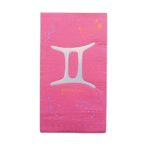 Jollity & Co. - Zodiac Gemini Guest Napkins - Pack of 16 Paper Napkins - 1 of 3