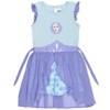 Disney Princess Moana Frozen Rapunzel Jasmine Belle Girls Romper With Skirt Overlay Little Kid to Big - 3 of 4