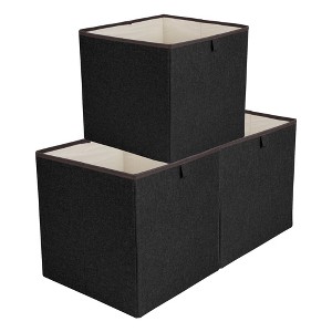 REGALWOVEN Fabric Collapsible Lightweight Open Storage Bins 13*13*13in 3 Pcs - 1 of 4
