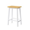 SEVOBAL Counter and Bar Stools Solid Wood Farmhouse Bar Chairs with Footrest for Kitchen and Dining Room, White, 15.7"*10.8"*25.6" - 3 of 4