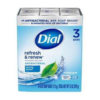 Dial Antibacterial Deodorant Spring Water Bar Soap - 4oz/3pk