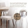 QingMoon Dining Chairs Set of 2, Fabric Upholstered Kitchen Chairs, Mid Century Modern Accent Chair with Solid Wood Legs for Dining Room - 3 of 4