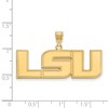 Black Bow Jewelry 14k Yellow Gold Louisiana State Fighting Tigers NCAA Large Pendant - 2 of 3