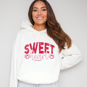 S.W.Smiley Sweet Heart Distressed - Women's Graphic Hoodie - 1 of 3