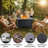 GustoWave 57 in. 50,000 BTU Outdoor Double Door Rectangular Propane Fire Pit Table with Lid, Lava Rock & Rain Cover - 4 of 4