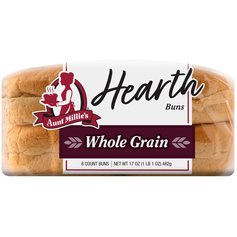 Aunt Millie&#39;s Whole Grain Vegan Hamburger Buns - 17oz/8ct, 3 of 8