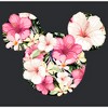 Women's Mickey & Friends Pink Floral Mickey Mouse Logo Racerback Tank Top - 2 of 4