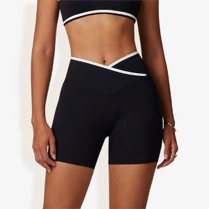 Anna-Kaci Active Women's High Waist Cross Band Athletic Shorts for Yoga and Training - 1 of 4