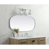 Elegant Lighting Metal Frame Oval Mirror 24x48 Inch in Silver - 3 of 4