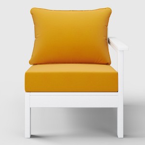 WestinTrends  Avalon Outdoor Patio HDPE Right Arm Facing Sectional Corner Club Chair with Patio Cushions - 1 of 4