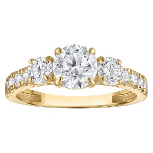 Naturalux 14K Gold 3-stone 1.8 cttw Lab Grown Diamond Ring - 1 of 4