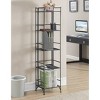 Breighton Home 57.5" Xtra Storage 5 Tier Folding Metal Shelf in Speckled Gray - 2 of 4