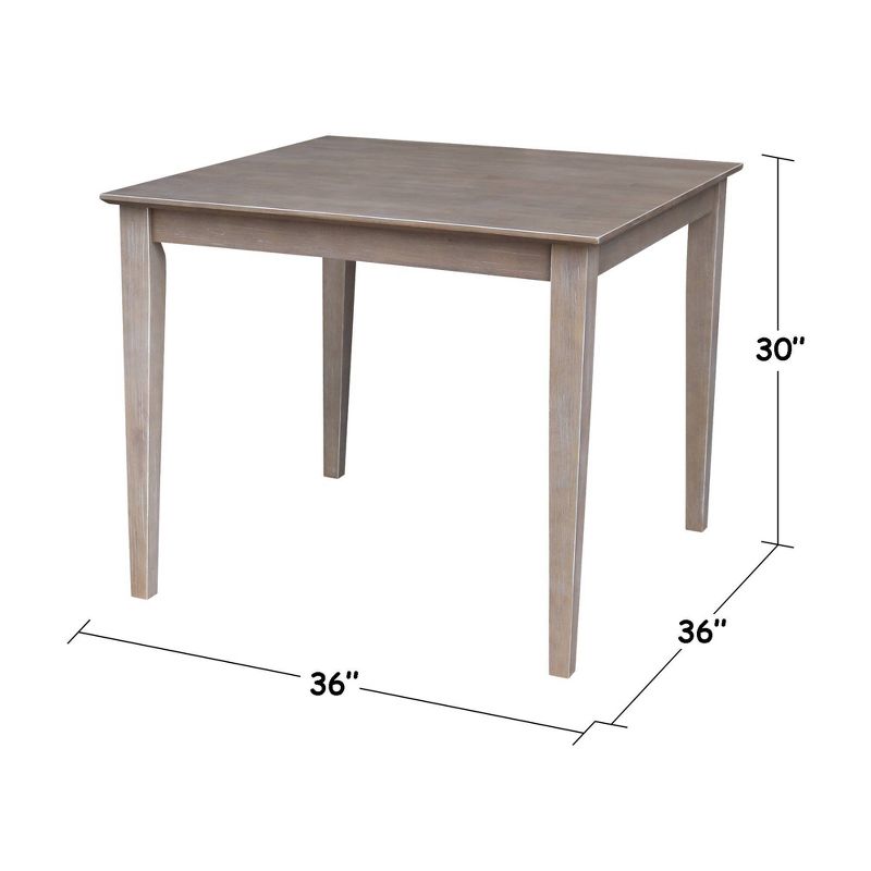 Solid Wood 36" X 36" Dining Table Weathered Gray - International Concepts, 4 of 10
