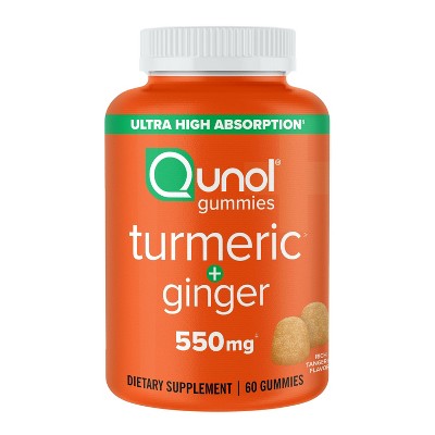 Qunol Turmeric + Ginger Vitamin Vegan Gummies - 60ct : Target