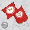 Big Dot of Happiness 2026 Year of the Horse Favor Gift Boxes - Lunar New Year Petite Pillow Boxes - Set of 20 - 2 of 4