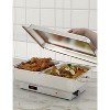 2 Pack Electric Chafing Dishes Buffet Set, 9 QT Stainless Steel Roll Top Catering Chafer Server Food Warmer with Cover for Party Wedding Banquet - 2 of 4