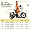 Costway 14" Kids Bike with Removable Training Wheels Adjustable Seat & Handlebar Handbrake - 3 of 4