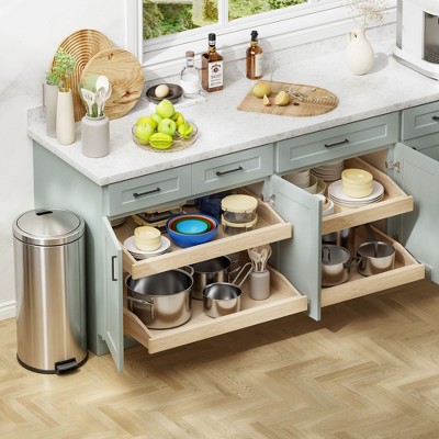 HomLux Pull Out Cabinet Organizer with Soft Close 28.5-W x 21-in D Cabinet Drawers Slide Out for Kitchen Base Cabinet — фото 8