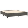 vidaXL Bed Frame Platform Bed Mattress Foundation Bedroom Furniture Velvet - King Dark Gray 13.8" - 3 of 4