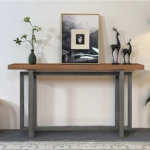 KIGFTSOD 59" Narrow Console Table - MDF Entryway Sofa Table for Hallway, Living Room, Foyer with Space-Saving Design - 1 of 4