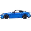 Nissan Fairlady Z RHD (Right Hand Drive) Seiran Blue with Black Top with Mini Book No.13 1/64 Diecast Model Car by Kyosho - 2 of 4