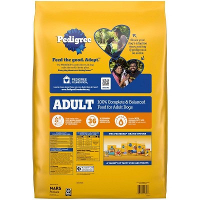Pedigree Adult Roasted Chicken & Vegetable Flavor Dry Dog Food, 18 lbs