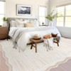 Washable Rugs for Living Room Scalloped Rug Modern Non Slip Non Shedding Carpet for Bedroom - 2 of 4