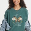 S.W.Smiley Where Friends and Flowers Flourish - Women's Garment Dyed Graphic T-Shirt - 2 of 4