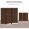 Aghana Digitals Brown 3-Panel Folding Privacy Screen with Diamond Woven Fiber, Poplar Frame & - 4 of 4