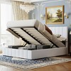 Merax Upholstered Platform Bed with Hidden Storage - 2 of 4