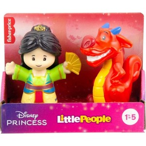 Fisher-Price Little People Disney Princess Mulan & Mushu Figure Set - 1 of 3