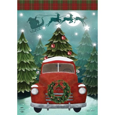 Christmas Eve Truck House Flag Holiday 28" x 40" Briarwood Lane