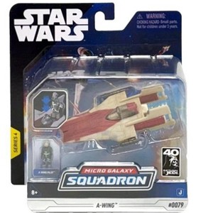 Star Wars Micro Galaxy Squadron A-Wing 3 Inch Light Armor Class Vehicle with 1-Inch Micro Figure Accessory - 1 of 4