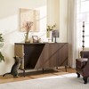 Whisen Multi-Use Rolling Side Table & Cat Litter Box & Cat Bed House with Flip-Up Door and Large Storage - 3 of 4