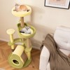Tangkula Avocado Cat Tree Multi-level Cat Tower w/ Private Condo Cat Self-grooming Brush - 2 of 4