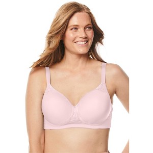 Comfort Choice Women's Plus Size Stay-Cool Wireless Wicking T-Shirt Bra - 1 of 4