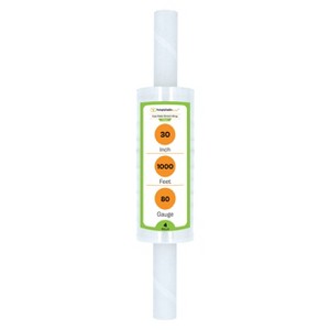 PSBM 30"x1000' 4 Rls 80 Ga Cast Extended Core Stretch Shrink Film Pallet Wrap, Clear - 1 of 1