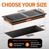Home Intuition Contemporary Floor Vent Covers 2X12 Inch with Mesh Cover Trap Heat and Air Walkable Metal Floor Vent for HVAC Duct, Matte Black - 4 of 4